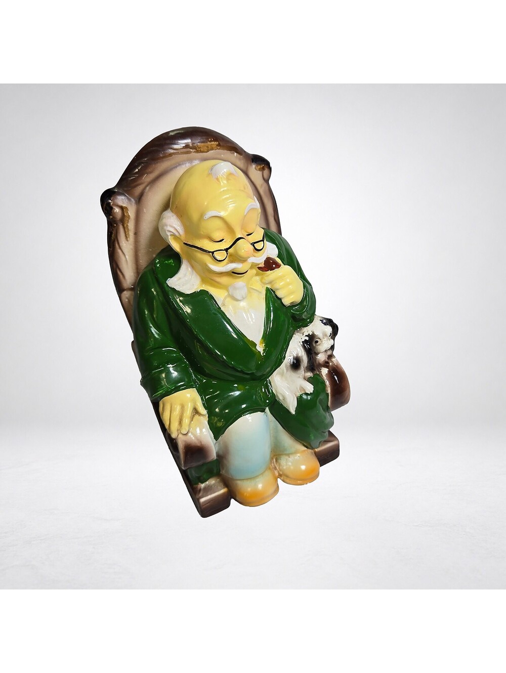 Vintage Lefton Retirement Fund Grandpa Rocking Chair Bank